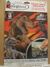 Jurassic World Colorforms Sticker Adventure 3 Scenes-42 Colorforms New LBDE5