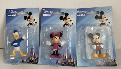 Disney Mini Figurines Lot of 3 Mickey Minnie Daffy Small Toy Cake Topper 2.5 NIP - Picture 4 of 6