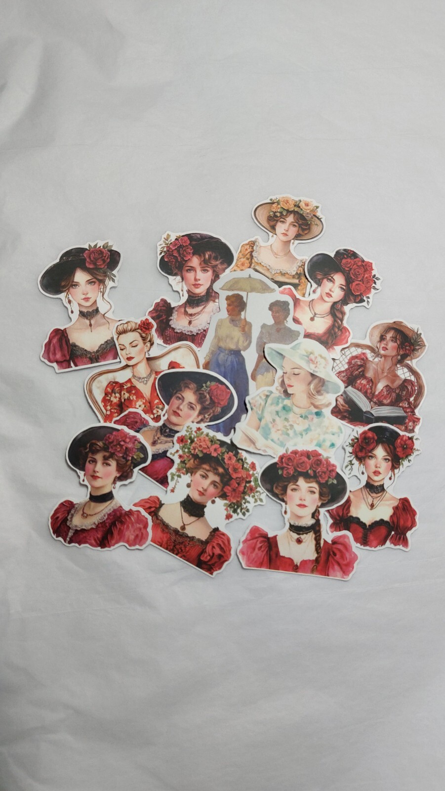 Historical Fashion Lady Stickers Lot