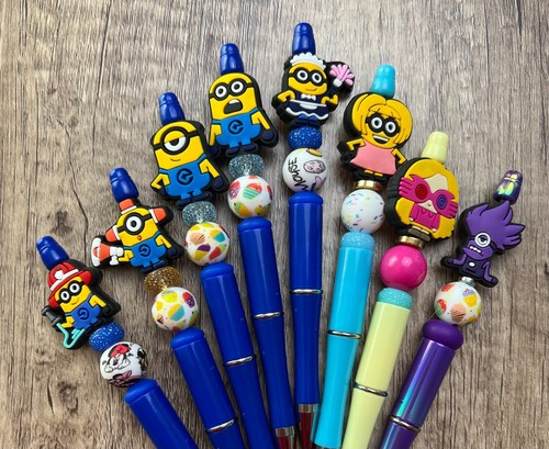 Custom beaded pens. Minons! Gifts. Basket filler. Journal. Teen. Party - Bild 2 von 34