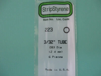 (2,90 €/m) Rundrohre 2,4 x 350 mm , Evergreen 223