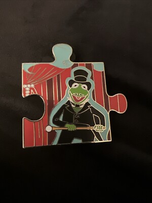 Disney Parks Haunted Mansion Muppets Puzzle Pin 2024 Host Kermit Chaser LE 450
