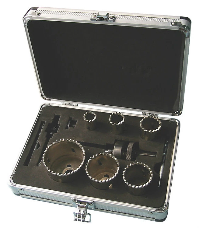 Titan Diamond Grit Edged Holesaw Kit 11 Pieces 19 22 29 38