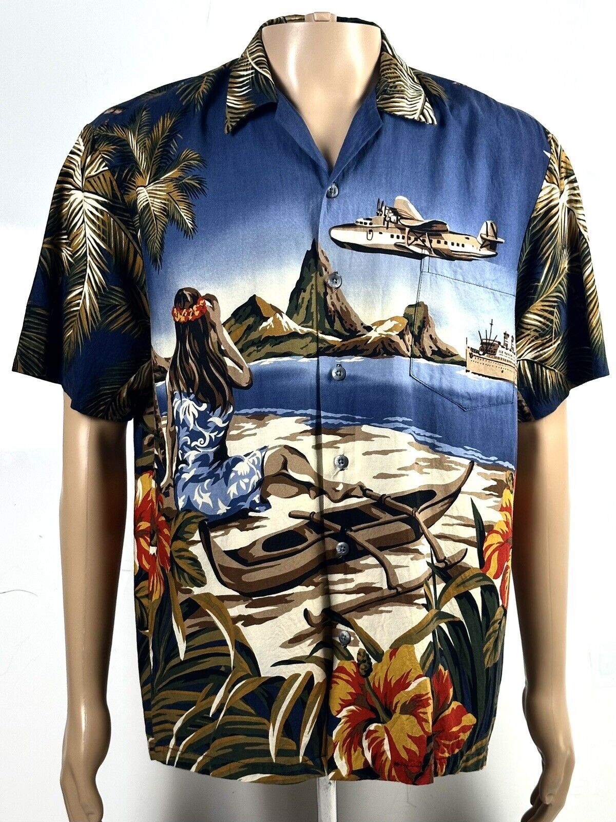 VTG Kalaheo Men’s M Short Sleeve Hawaiian Shirt I… - image 6