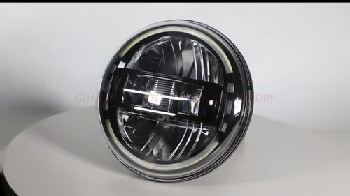 Pair 7'' H4 LED Headlights For Jeep Wrangler JK LJ TJ Hi/Lo Beam DRL Projector - Video 1 of 1