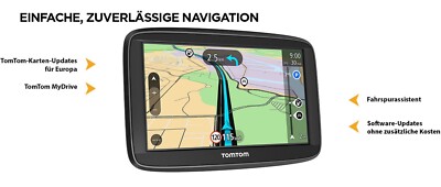 TomTom Start 62 EU Navigationssystem 15,24cm 6 Zoll Display Touchscreen TMC Spur