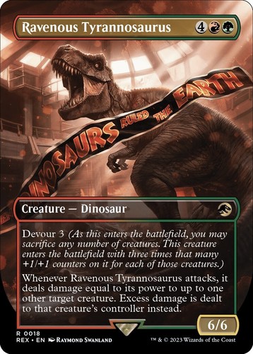 1 x Ravenous Tyrannosaurus - Borderless - Universes Beyond