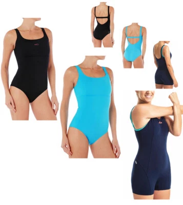 SPORT BADEANZUG SCHWIMMANZUG SCHWIMMER 36 38 40 42 44 46 48 50 52 SCHWARZ DAMEN - Bild 1 von 4