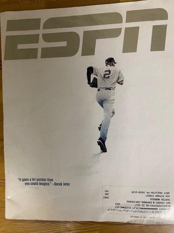 Derek Jeter Retirement Issue ESPN Magazine Sept. 2014