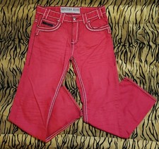 Vintage Red Denim MONTERO Jeans Silver Edition Size 32/29 EUC