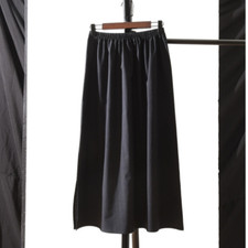 Women Cotton Petticoat Skirt Midi Underskirt Elastic Waist Solid Casual Fashion