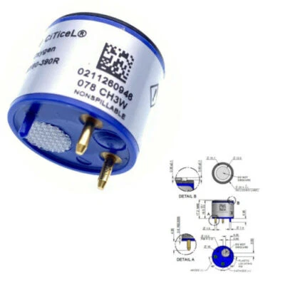 1pc,Original city 4OXV citicel oxygen (o2) gas sensor aay80-390 general/portable