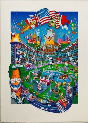 "Looney Tunes" Melanie Taylor Kent Olympic Games Serigraph Signed Numbered & COA - Picture 5 of 8