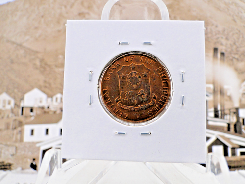 1960 Filippine One Centavo Central Bank Philadelphia Mint UNC KM# 186 SP3038 - Foto 2 di 2
