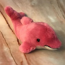 Aurora Pink Silver Dolphin Plush Stuffed Animal Sparkle 8" Small Soft hh