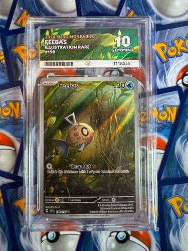 Feebas #198 ACE 10 GEM MINT *PERFECT SUBS* – Pokémon TCG – Graded Slab