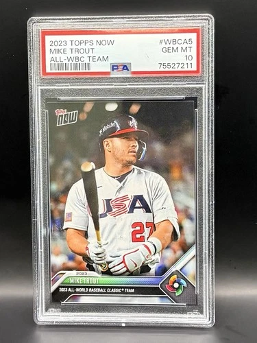 2023 Topps Now Mike Trout All-WBC Team PSA 10 WBCA5