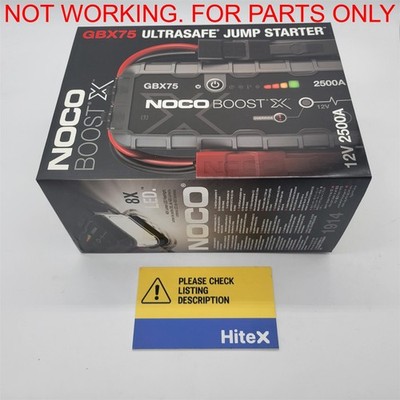 NOCO Boost X GBX75: 2500A UltraSafe Jump Starter   12V [GBX75] -NOT WORKING-