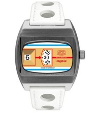 Orologio a disco automatico UMF Ruhla digital 1436-5 Jumping Hour design anni 70