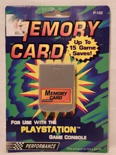 Performance Memory Card P-102 For Sony PlayStation 1 New Sealed PKG