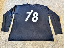 Fanatics Pittsburgh Steelers #78 Villanueva T Shirt Black Long Sleeve 2XL
