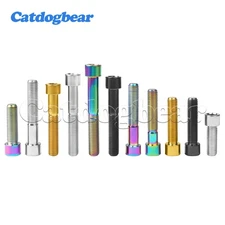M7 Titanium Bolt Cap Socket Hex Head Screw 20 25 30 32 35 40 43 45 50mm for Bike
