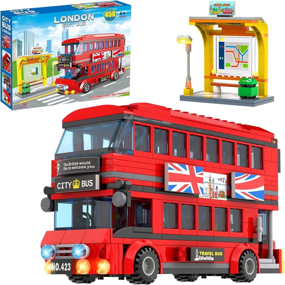 Classic Red Double-Decker London Bus Station Set - Engaging Roleplay Starter - Image 3 of 4