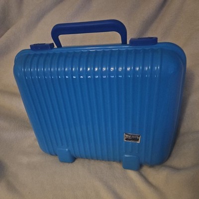  Vintage 1983 BLUEBIRD Toys GEAR BOX RIGID CASE ~ BLUE & DARK BLUE ~ RARE