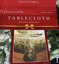 Beautiful Christmas Joyous Holiday  Tablecloth BB&Beyond NOP