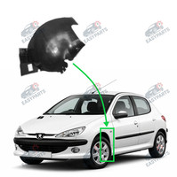 Radlauf StoßStange Locaro Vorne Links FüR Peugeot 206 1998 - 2009