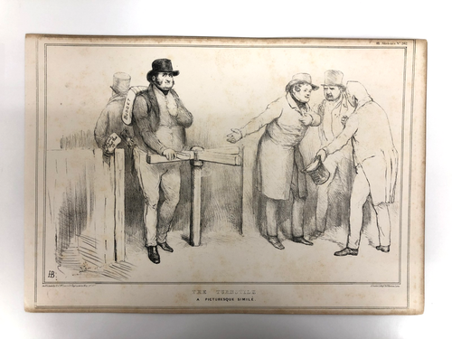 John Doyle Lithograph: THE TURNSTILE A PICTURESQUE SIMILE 1833