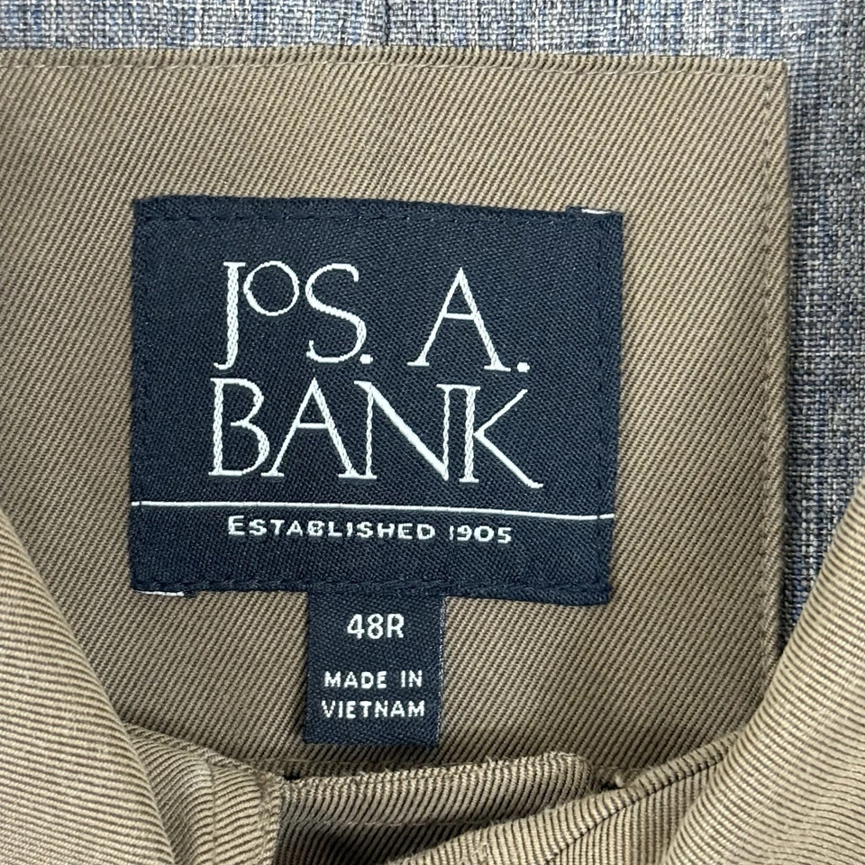 Jos. A Banks Business Trench Coat 48R Button Up - Image 3 of 4