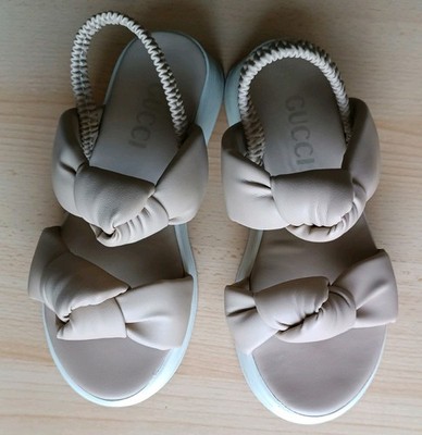GUCCI aus der Türkei Bequeme, einzigartige Plateau-Sandalen Beige-Hellbraun,Gr39