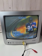 Toshiba 13A25 13" Color Retro Gaming CRT TV Tested Front Inputs No Remote