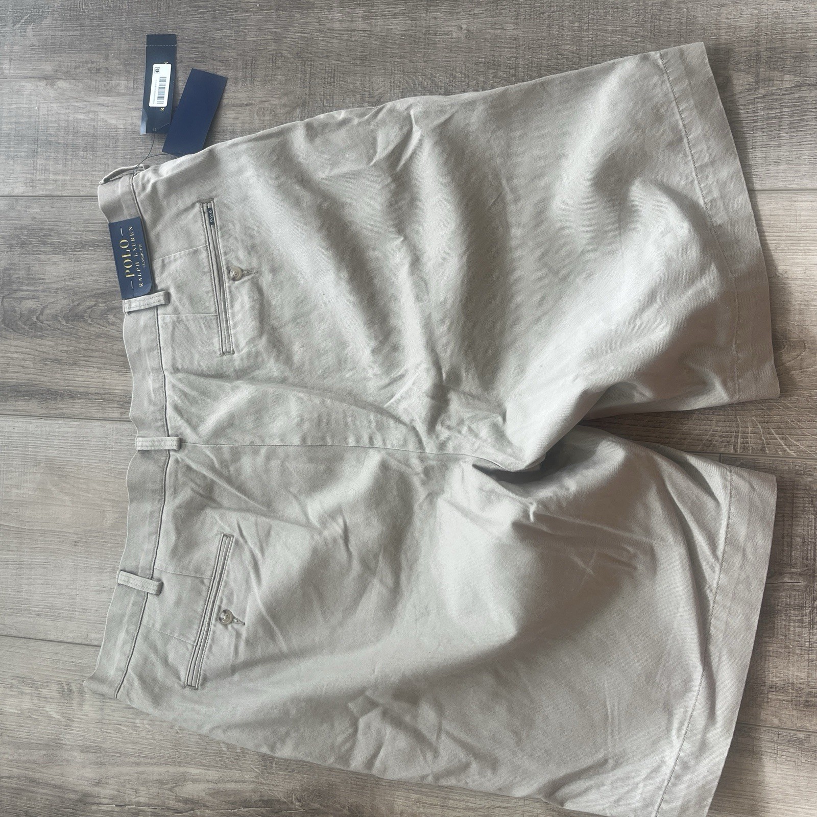 NWT Polo Ralph Lauren Shorts 42T TALL HUDSON TAN Classic Fit Chino Preppy $70 thumbnail 9
