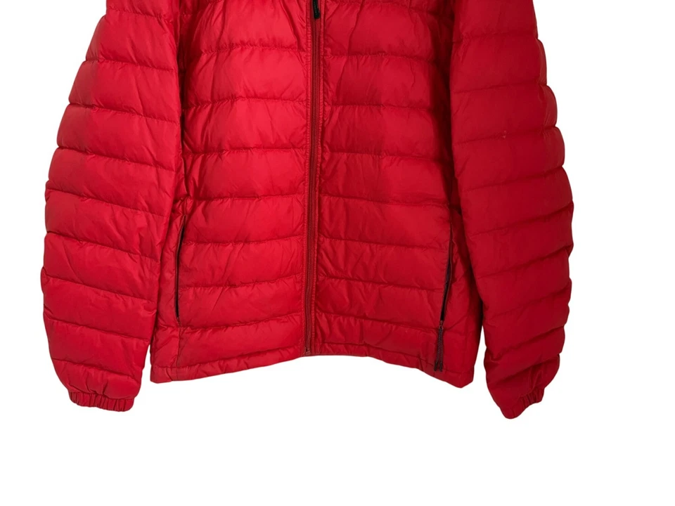 Lacoste Mens Hooded Puffer Jacket Red Size M Lightweight Quilted Warm Winter Coa - Image 4 of 4