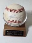 Ken Griffey Jr. Seattle Mariners Signed Rawlings AL Baseball w/ Display Stand