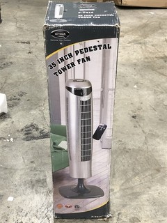 Optimus F 7414 35 in. Pedestal Tower Fan With Remote Control