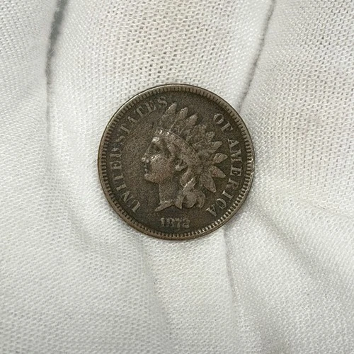 1872-P 1c Indian Head Penny One Small Cent Philadelphia US Coin AU KEY DATE!