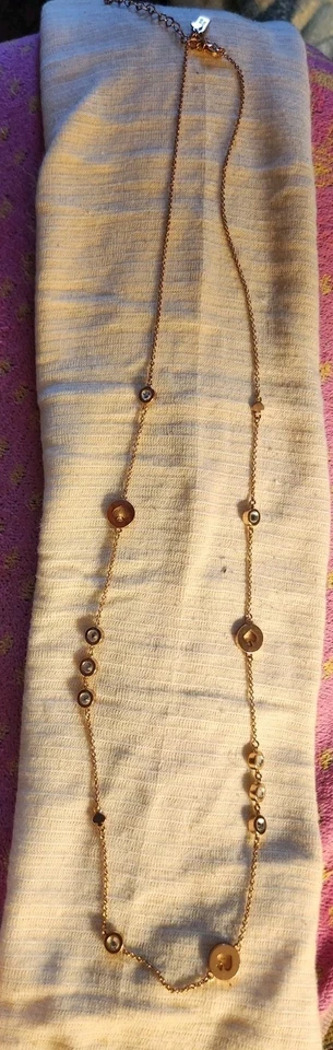 Kate Spade SPOT THE SPADE Rose Gold Crystal Long Station Necklace - Изображение 2 из 4