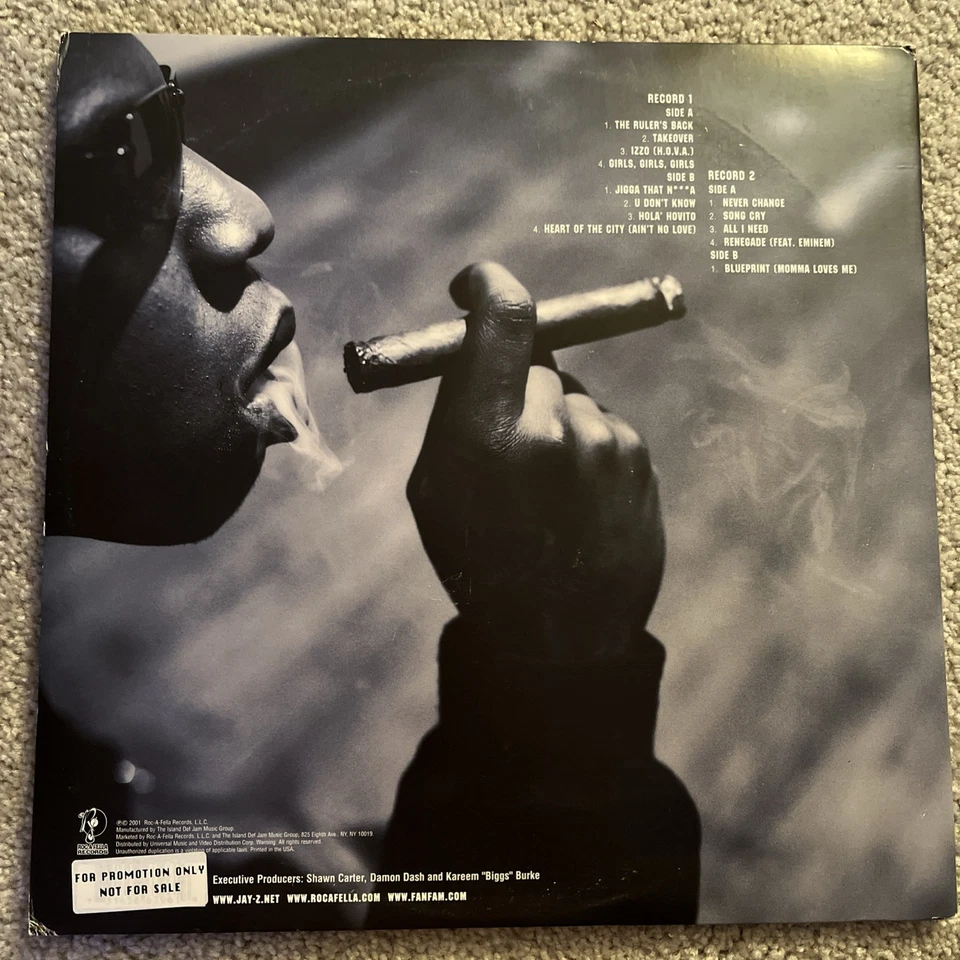 Jay-Z - The Blueprint - EX 2 x Vinyl LP - Blue Color Promo 2001 314-586-396-1 - Image 3 of 4