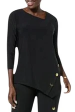 Antthony Women's Asymmetrical Top Black