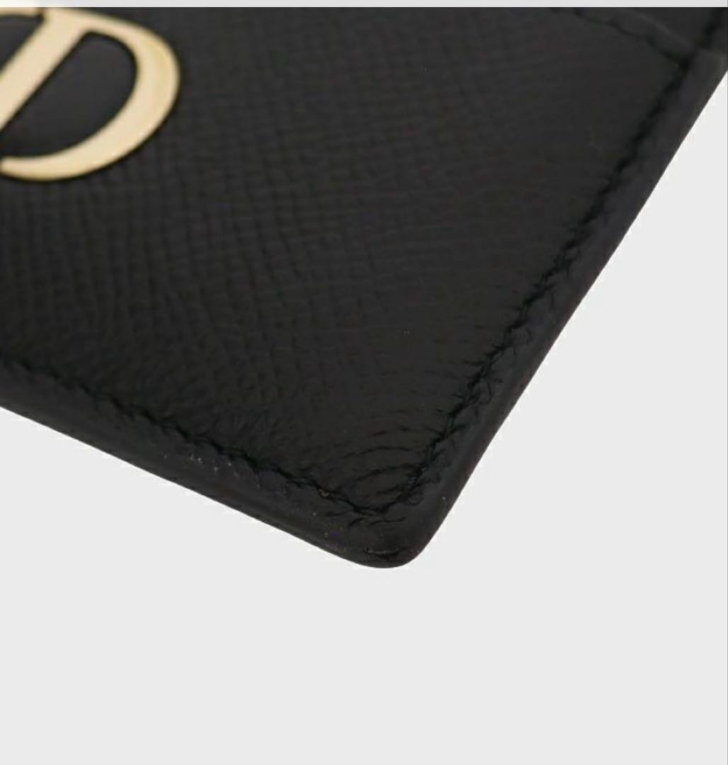 Dior 30 Montaigne Card Case Black Leather Men's Accessories thumbnail 5