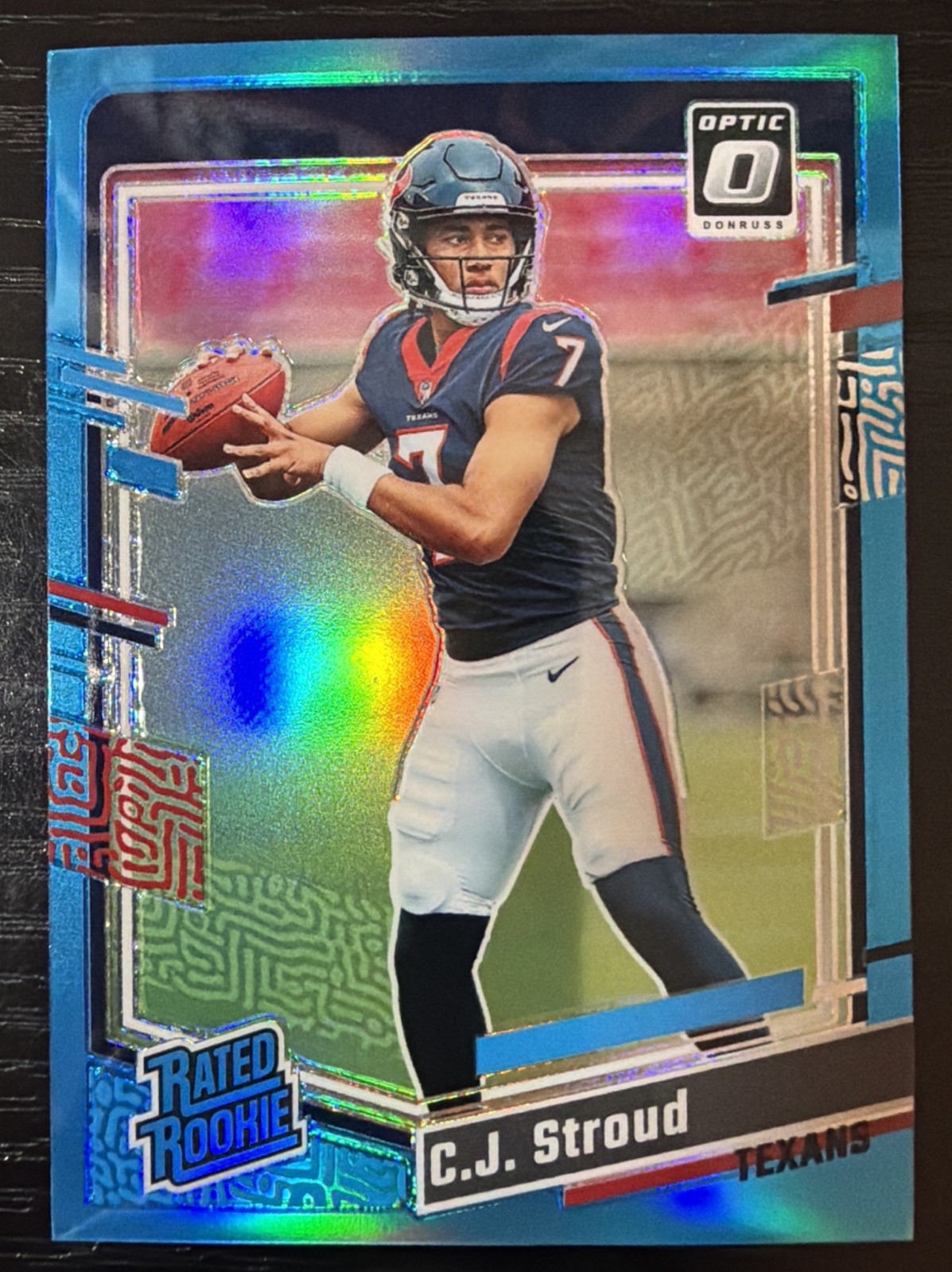 2023 Panini Donruss Optic - Rated Rookie C.J. Stroud #244 Aqua Prizm /299 (RC)