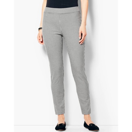 Talbots Skinny Ankle Pants Mid Rise Gingham Mini Check Stretch Pull On Pants 6P