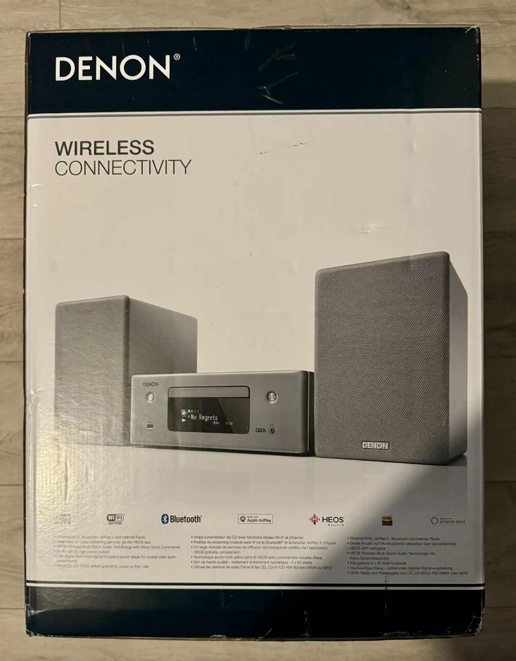 *Brand New In Box* DENON CEOL RCD-N10 Wireless Smart Sound Hi-Fi System - Grey - Image 3 of 4