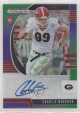 2020 Prizm Draft Picks Rookies Purple & Green 18/199 Charlie Woerner Auto 0o6v