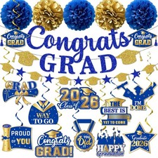 Graduation Decorations 2026, Congrats Grad Banner Class of 2026 Party