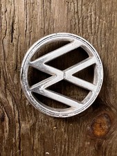 Volkswagen Chrome Center Cap Emblem Hub Badge Round Metal Vw Vintage Wheel