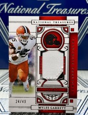 2025 National Treasures Myles Garrett Franchise Treasures,SSP#/49💎SACK LEADER🌟